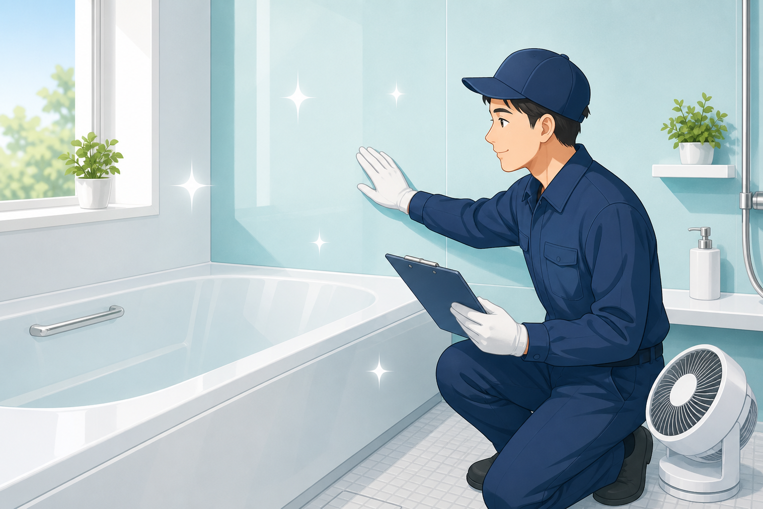 新築水回り設備の素材と状態を確認